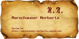 Marschauser Norberta névjegykártya
